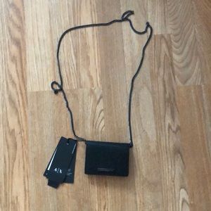 Armani Exchange leather Black Chain crossbody